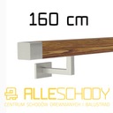 фото mini №1, Handrail wall-mounted wooden 40x40 160cm oak color