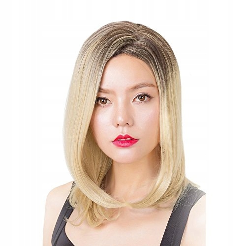 PERUKA RABBITGOO JASNY BLOND Z ODROSTAMI 50 CM