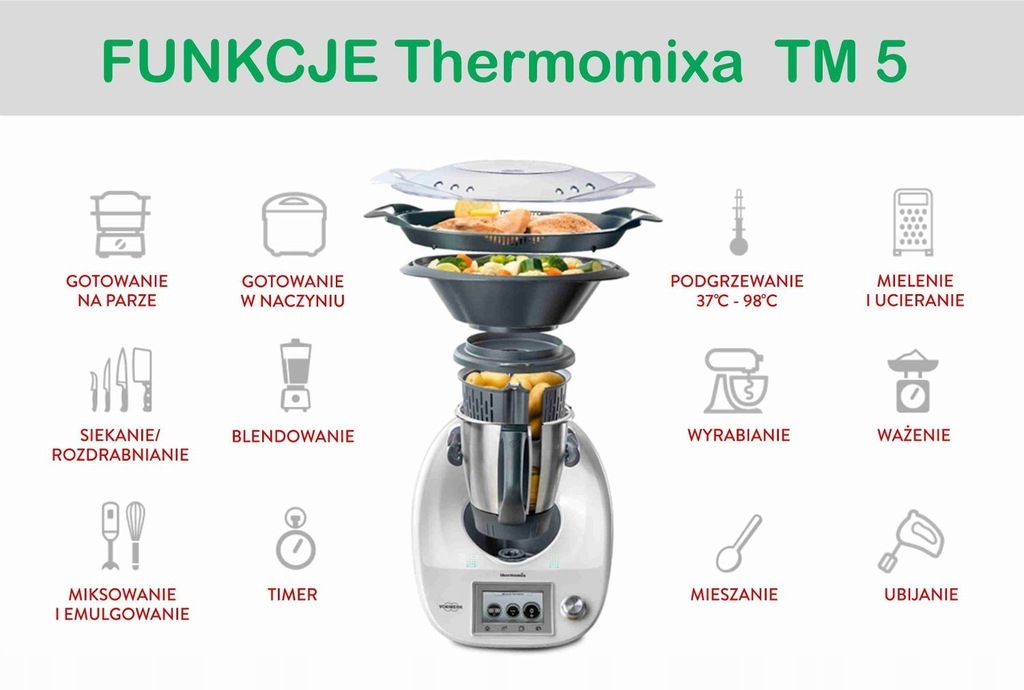 NOWY THERMOMIX TM5 Z COOK-KEY - GWARANCJA