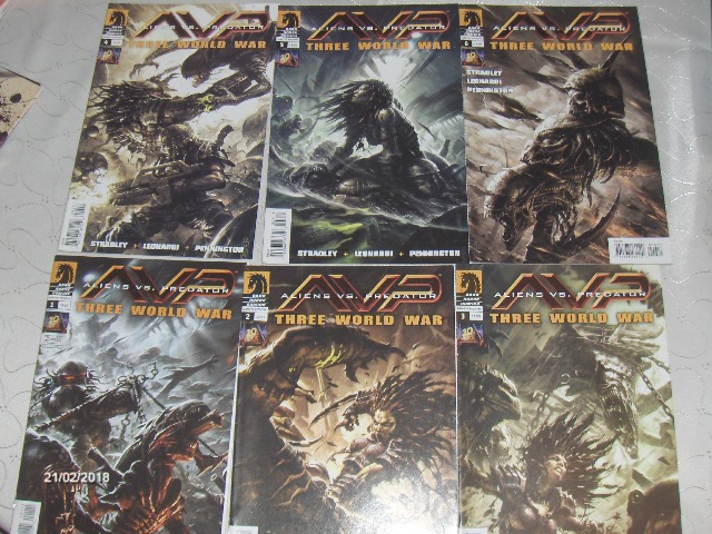 ALIENS vs. PREDATOR: THREE WORLD WAR #1-6 -KOMPLET