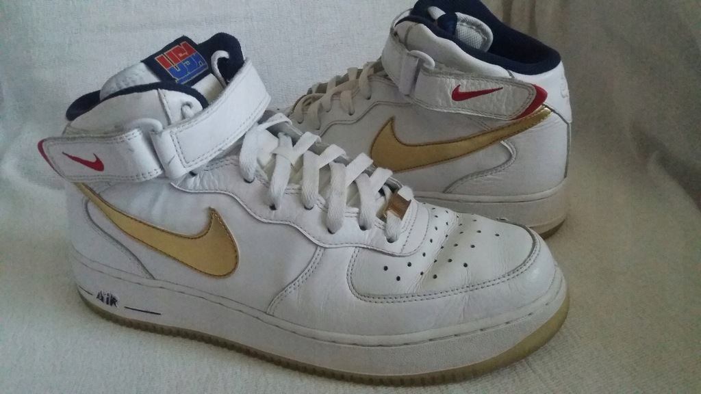 NIKE AIR FORCE 1 MID PREMIUM DREAM TEAM USA r 44