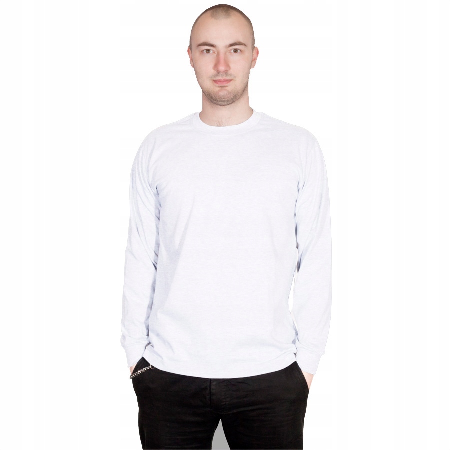 TheCo - Gładka koszulka long sleeve - L - biały