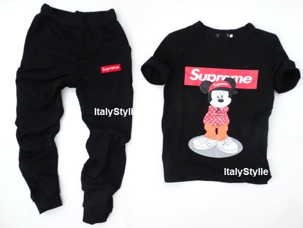 Włoski logo gwiazd SUPREME myszka miki mickey S/M