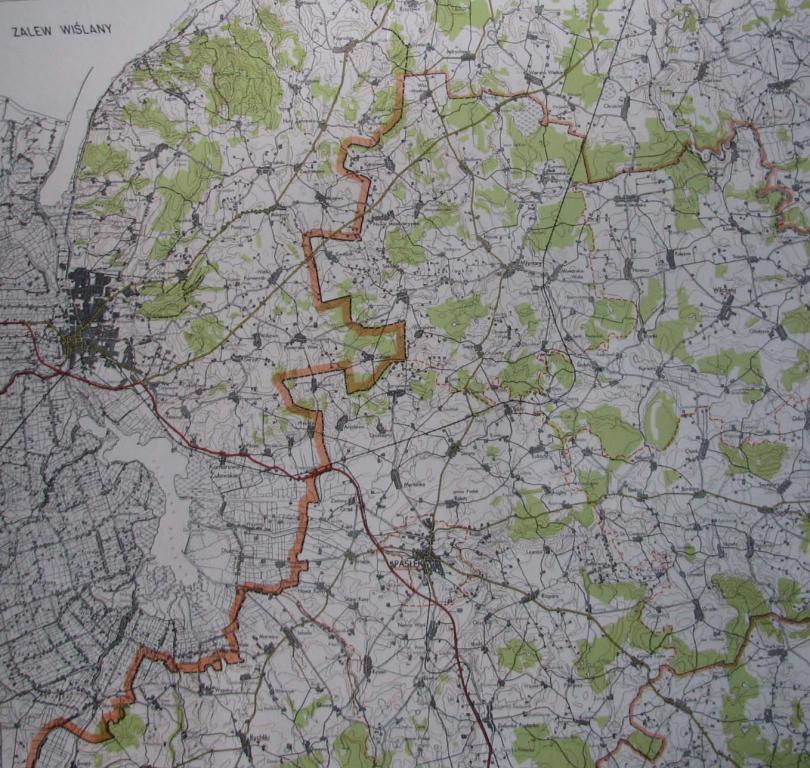 MAPA POWIATU PASŁĘK ,1974