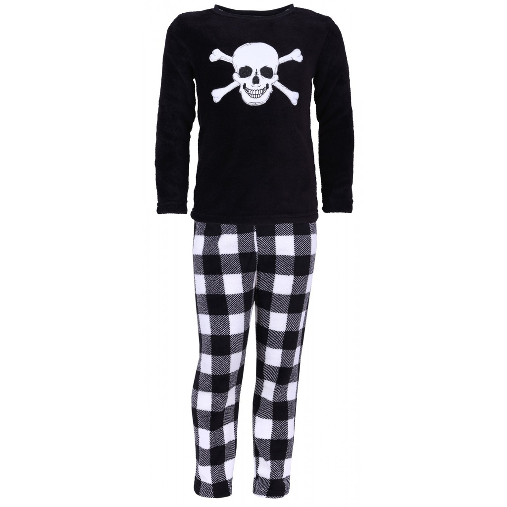 Czarno-biała piżama z czaszką PRIMARK 7-8 lat