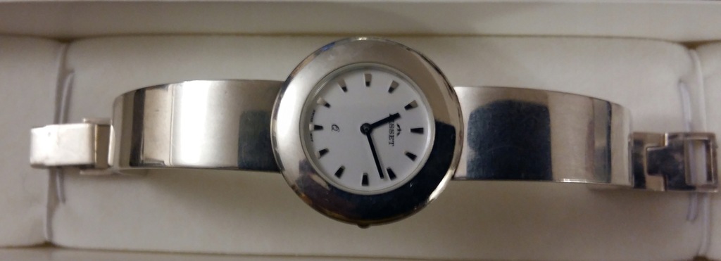 Srebrny zegarek damski