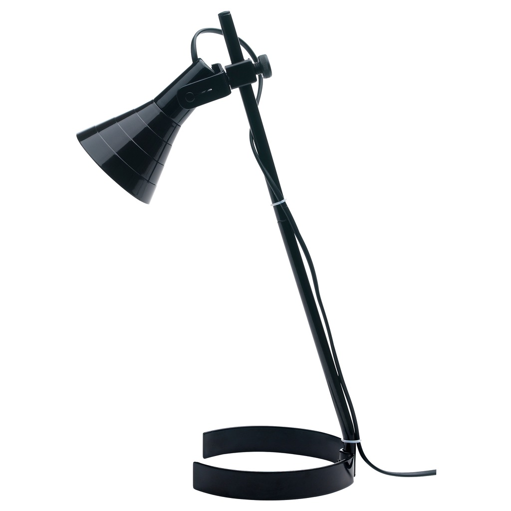 IKEA LAGRA Lampa biurkowa CZARNY
