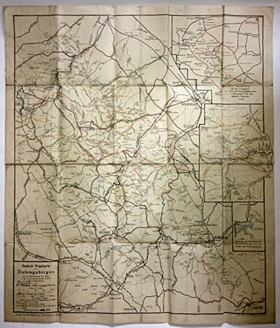 MAPA KOLEJOWA DOLNY ŚLĄSK BARDO SREBRNA GÓRA 1919