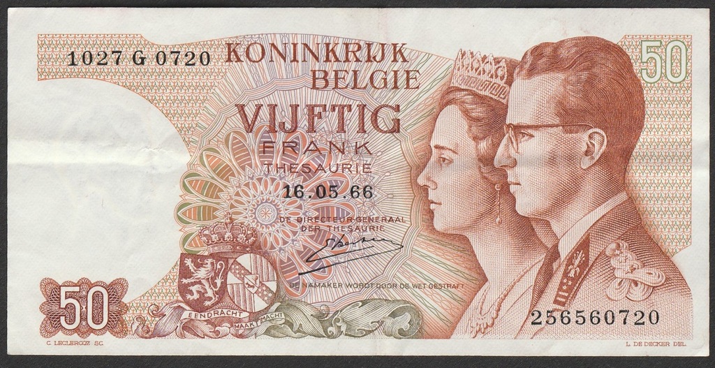 Belgia 50 franków 1966 r.
