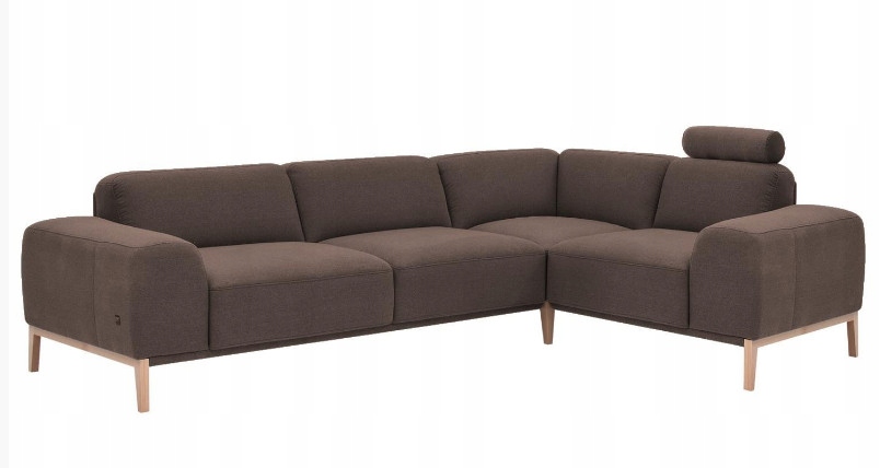 Narożnik Brązowy Nowoczesny Design Point Etap Sofa