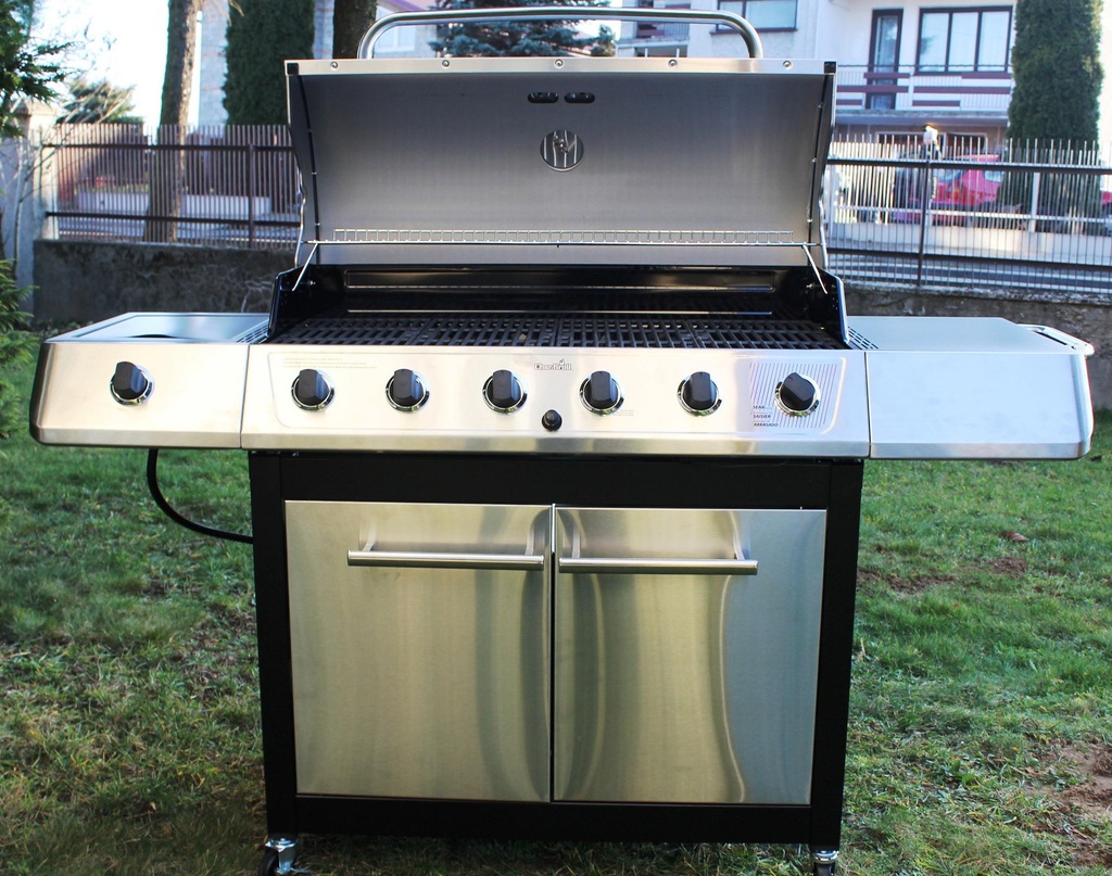 Duży nierdzewny GRILL gazowy  USA żeliwne ruszta