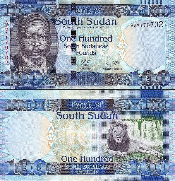 # SUDAN POŁUDNIOWY - 100 FUNTÓW 2017 - P15c - UNC