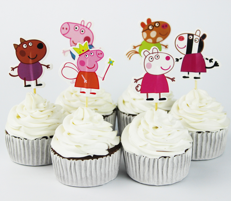 Pikery, wykałaczki do babeczek, Peppa Pig, Świnka