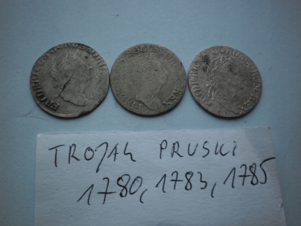 Trojak- trojaki Prusy 3 szt. 1780,1783 1785