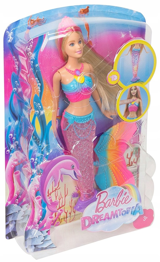 Barbie, lalka Tęczowa syrenka, DHC40