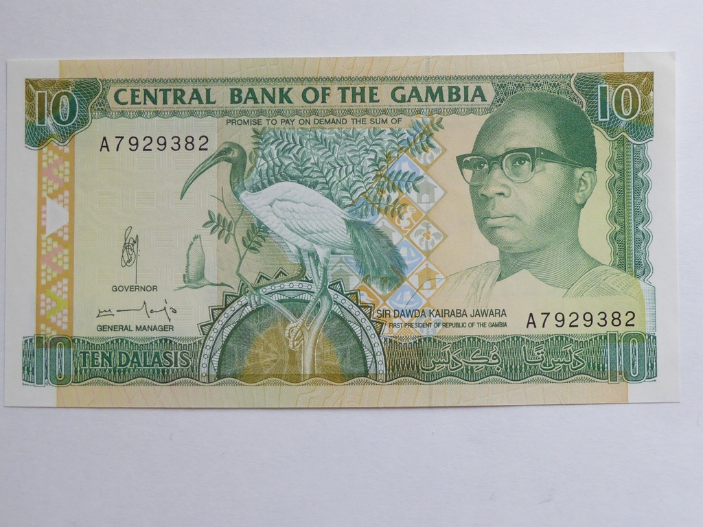 10 dalasis Gambia - Banknot UNC - 34