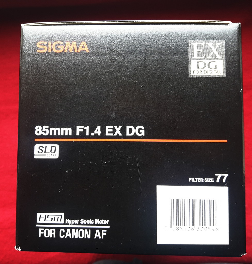 Obiektyw Sigma 85 mm F1.4 EX DG HSM Canon