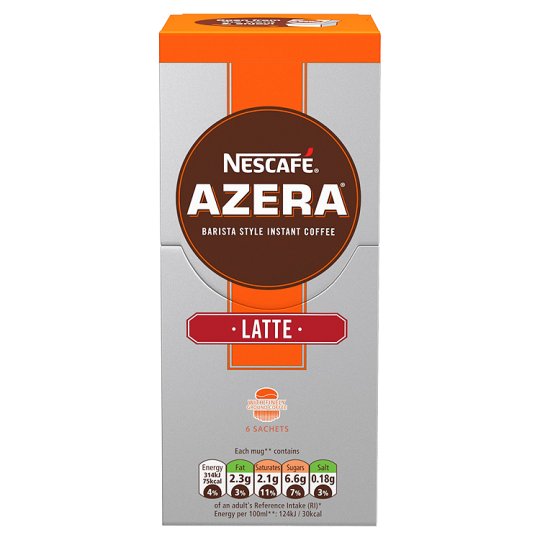 Nescafe Azera Latte Kawa Instant Saszetki 6szt UK