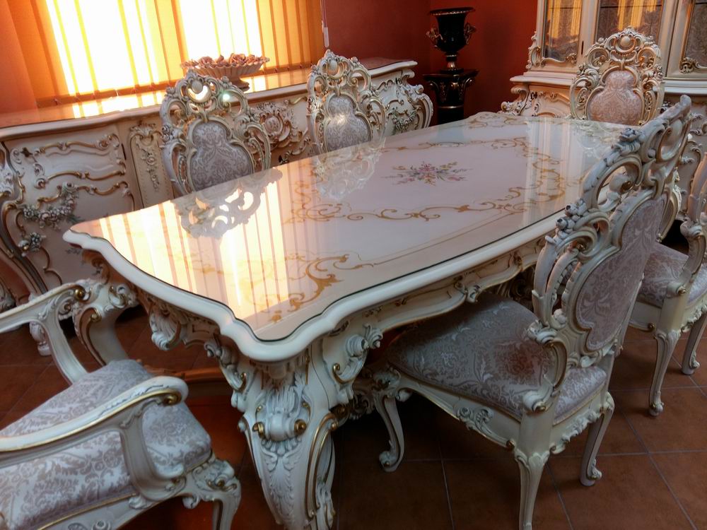 stół +6 krzeseł barocco veneziano Silik
