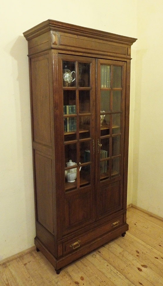 A-N STARA WYSOKA BIBLIOTECZKA DĘBOWA !!!!
