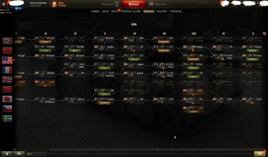 Jak Wymienić Wolne Doświadczenie W Wot Bogate konto World of tanks WOT ponad 130 czołgów - 7301751086