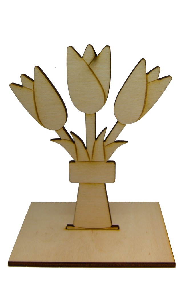 Kolorowanka tulipany w wazonie 19 cm x 14 cm