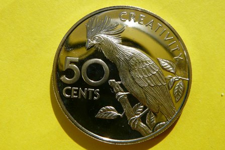 50 CENTS -GUJANA -HOACYN PTAK TROPIKALNY- MENNICZA