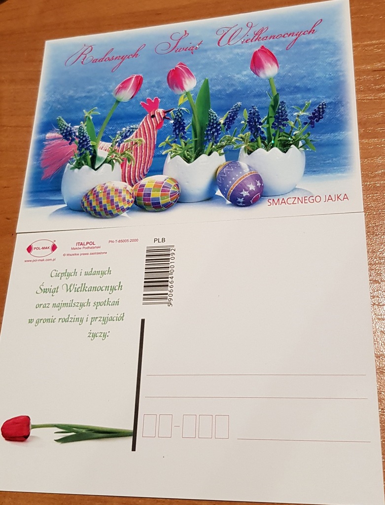 pocztówki Pocztówka Wielkanocna CENA za 2 SZTUKI
