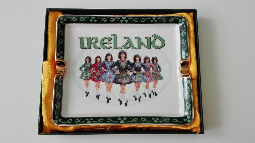 Popielniczka malowana Irlandia kolekcjonerska