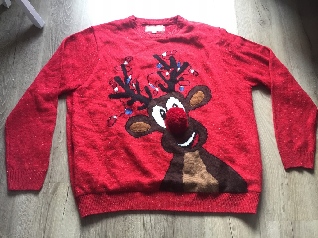 Sweter świąteczny,świecący,xxl,bluza