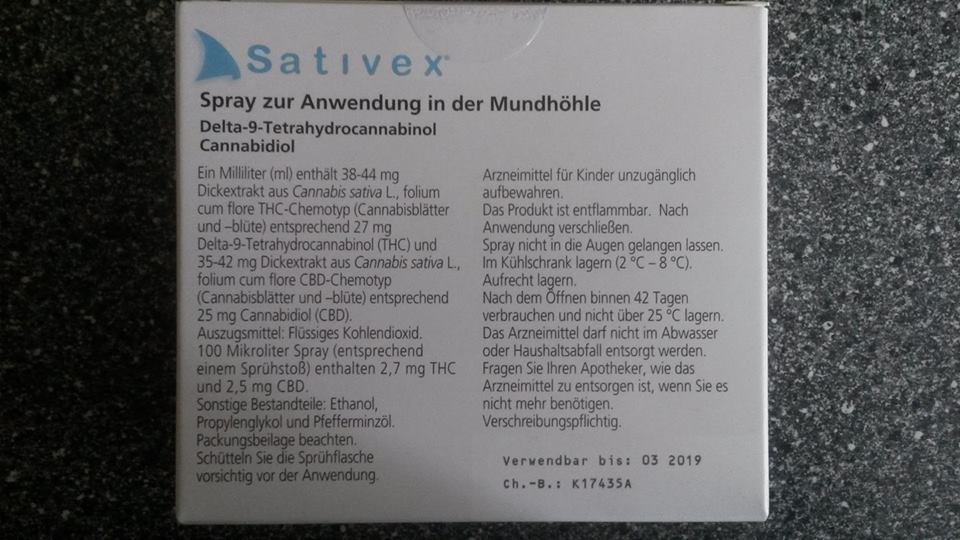 SATIVEX CBD THC