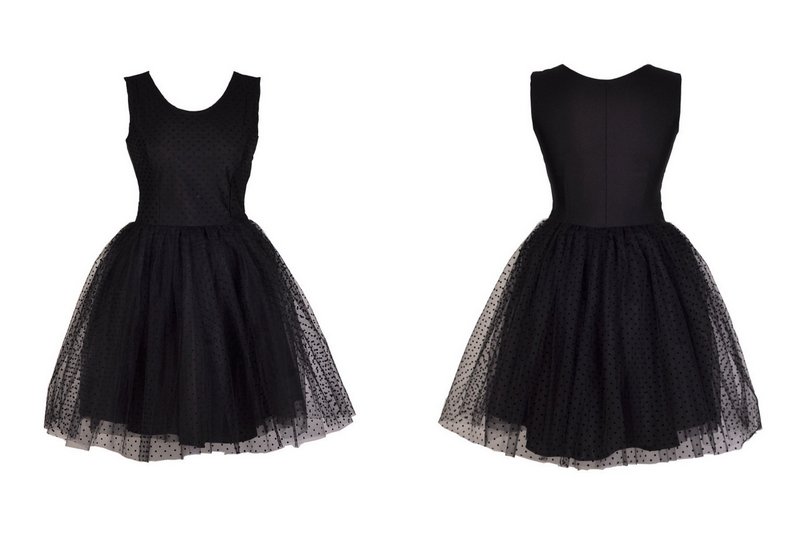 RiZ SUKIENKA EMO PUNK GOTHIC LOLITA TIUL 36 CZARNA