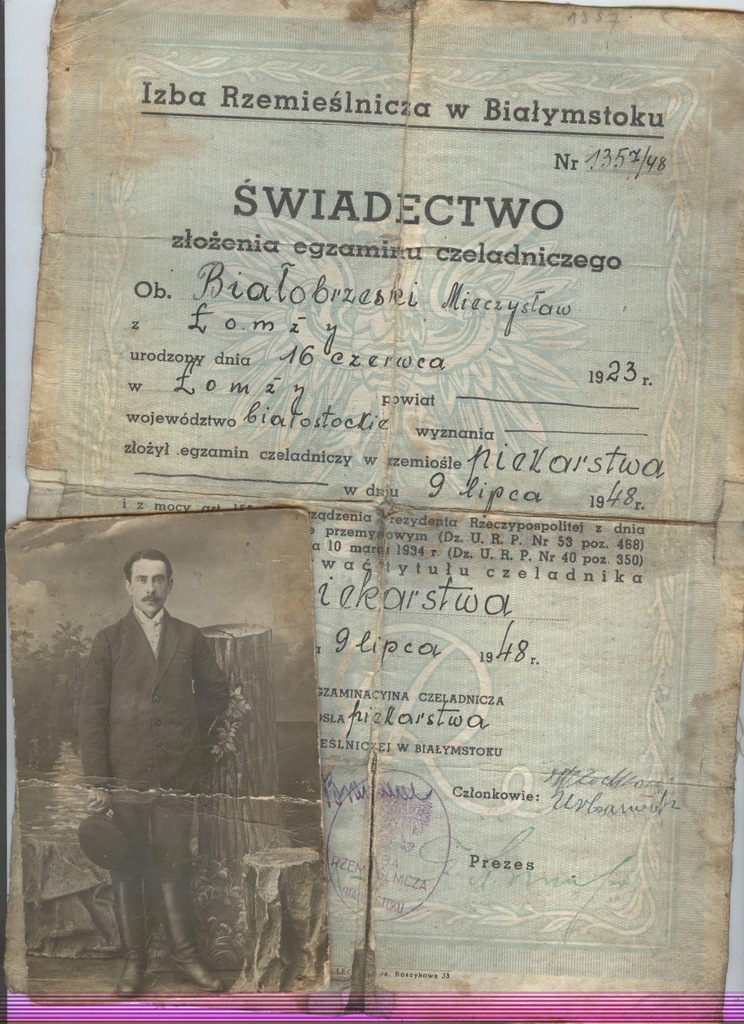 ŁOMZA , PIEKARZ - CZELADNIK