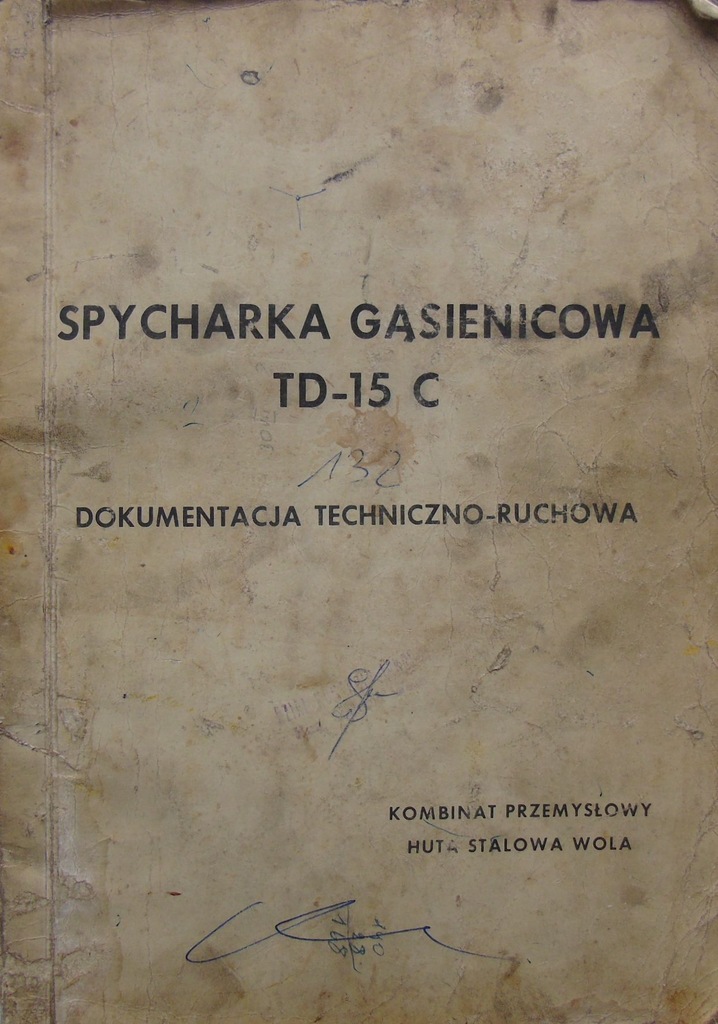 Spycharka gąsienicowa TD-15C dokumentacja techn..