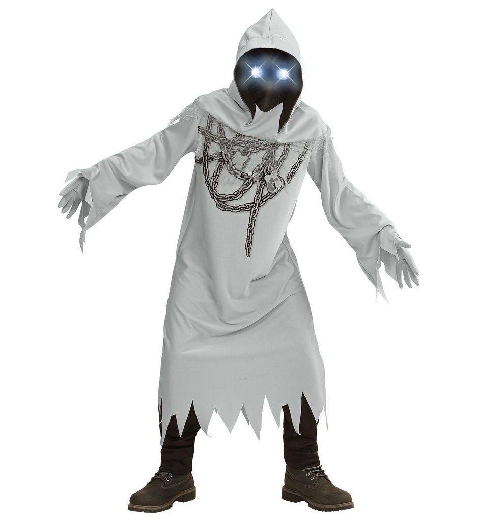 STRÓJ DUCHA DUCH ŚWIECĄCE OCZY HALLOWEEN 164 CM