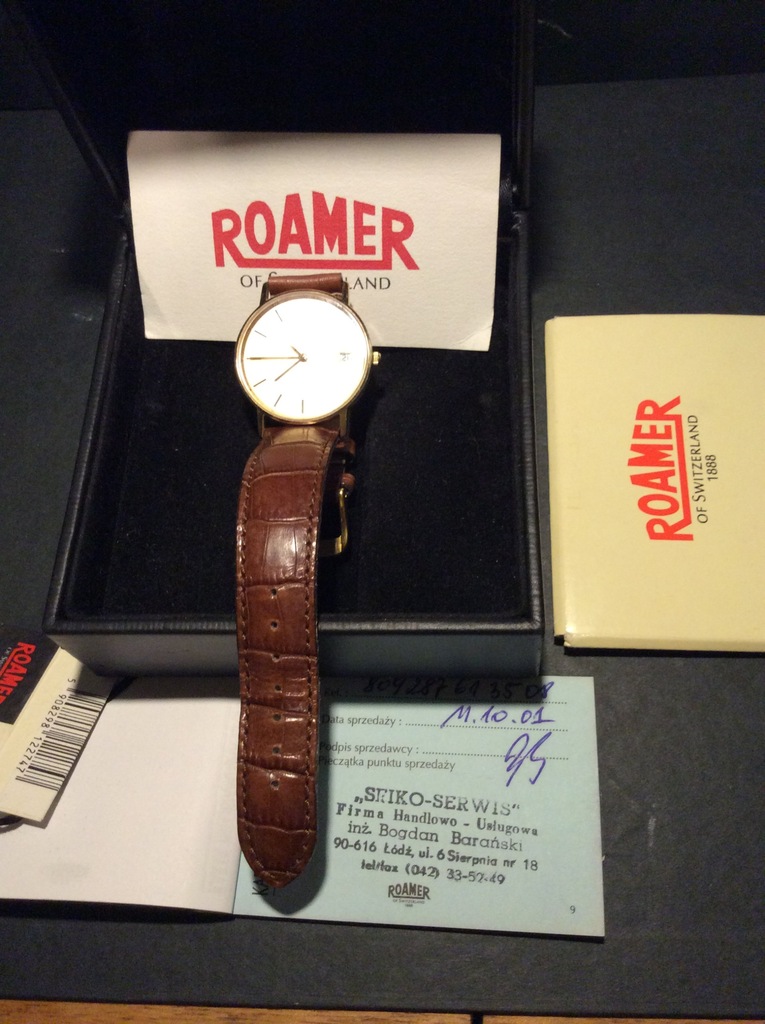 Złoty zegarek męski Roamer 14 ct