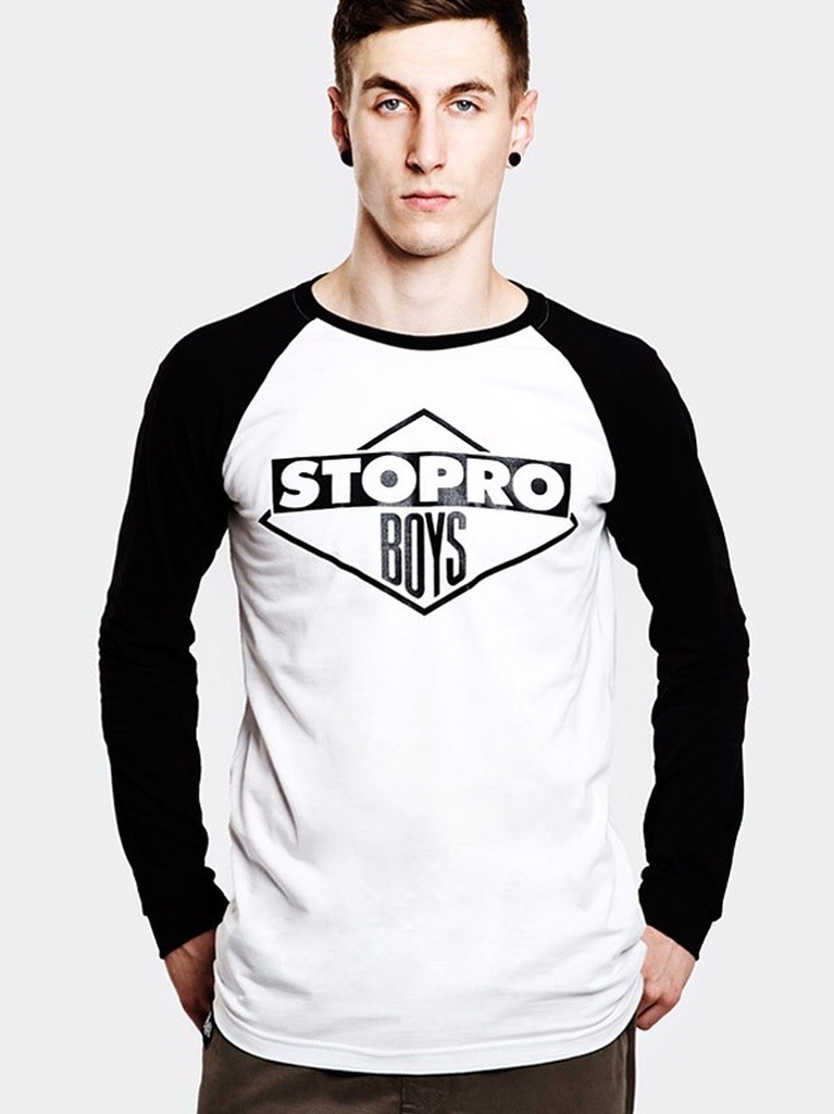 Longsleeve Stoprocent Stoproboyz White/Blac roz XL