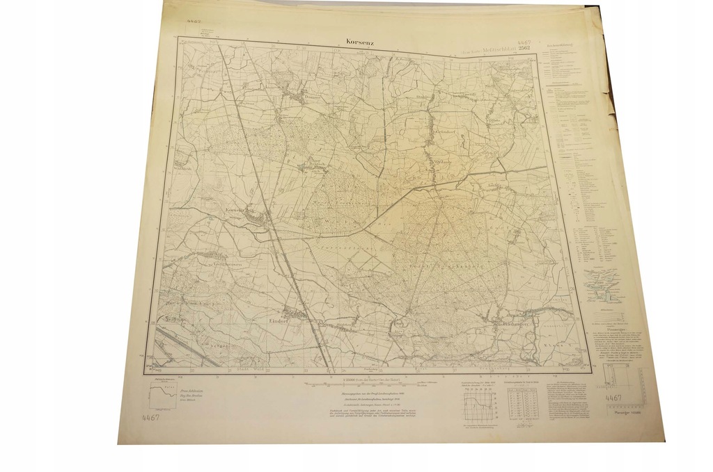 334. Mapa KORZEŃSKO Korsenz gm. Żmigród 1928r.