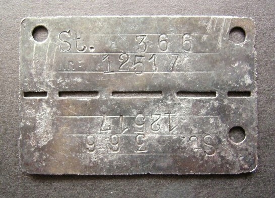 Nieśmiertelnik Stalag 366 Siedlce