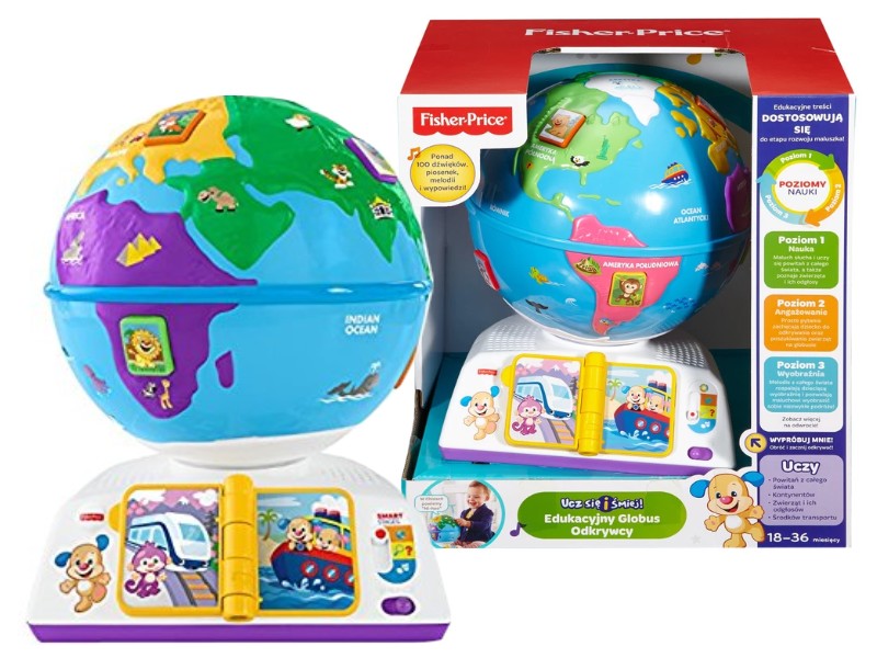 FISHER PRICE EDUKACYJNY GLOBUS ODKRYWCY DRJ85  PL