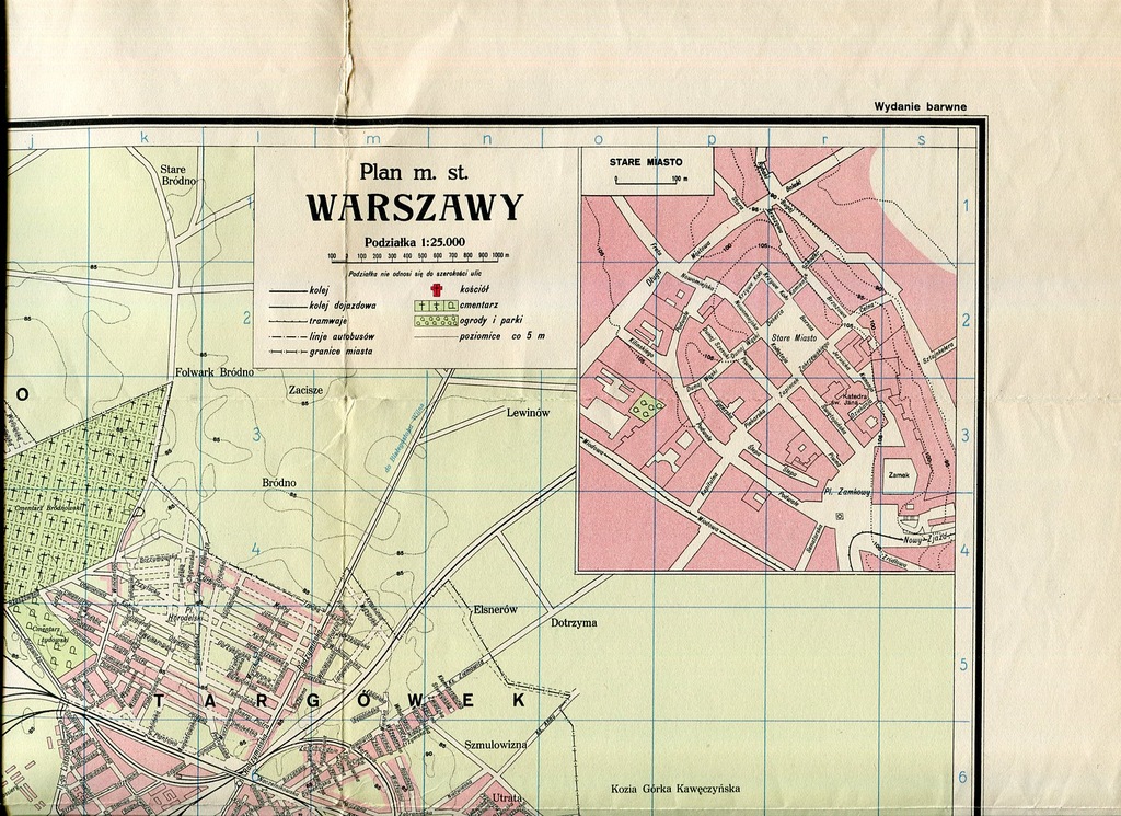 WARSZAWA  ::  plan miasta : ok. 1935 rok