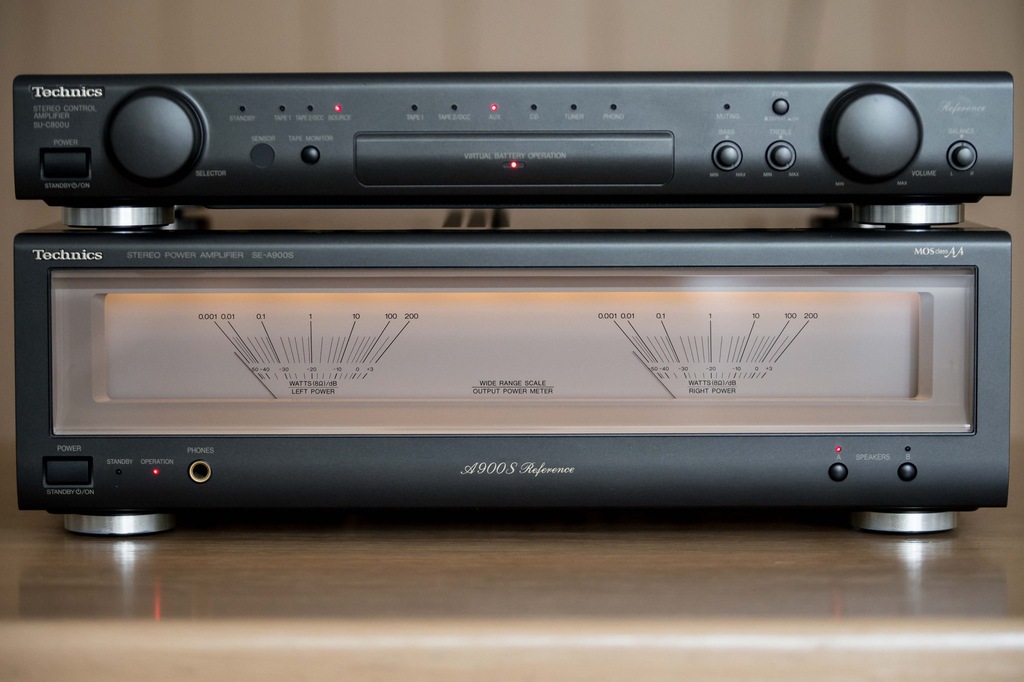 Wzmacniacz TECHNICS SE-A900S+SU-C800U z pilotem