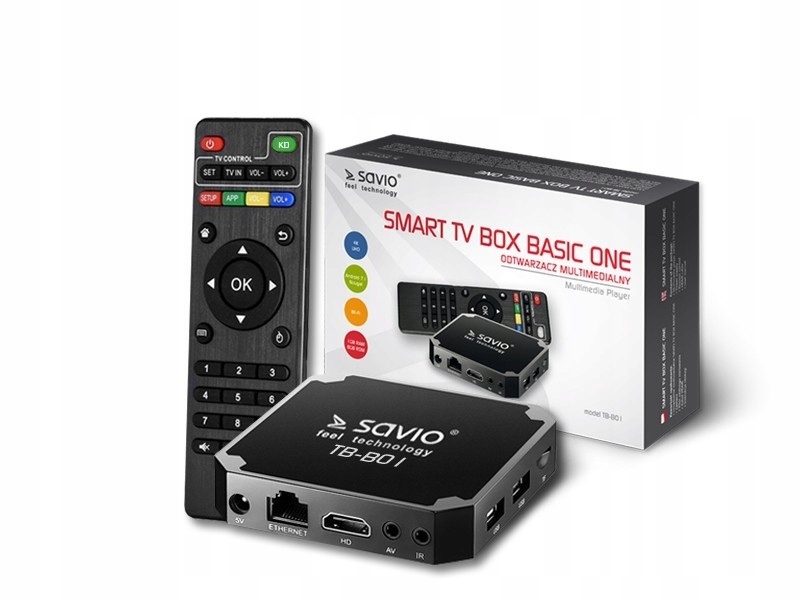 Odtwarzacz multimedialny SAVIO TB-B01 Smart TV Box
