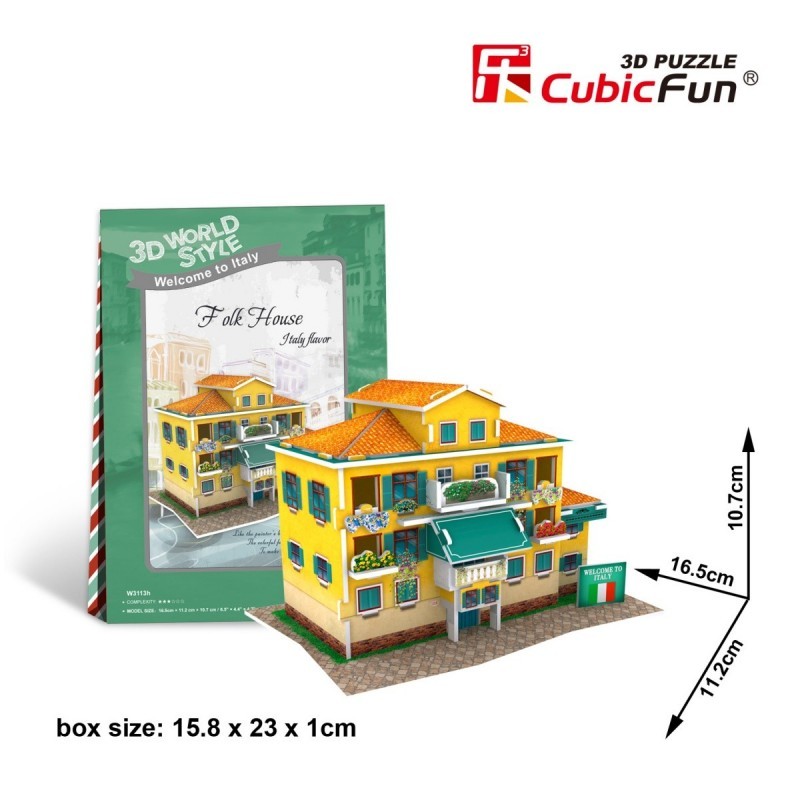 Cubicfun Puzzle 3D Domki świata - Włochy Tradition