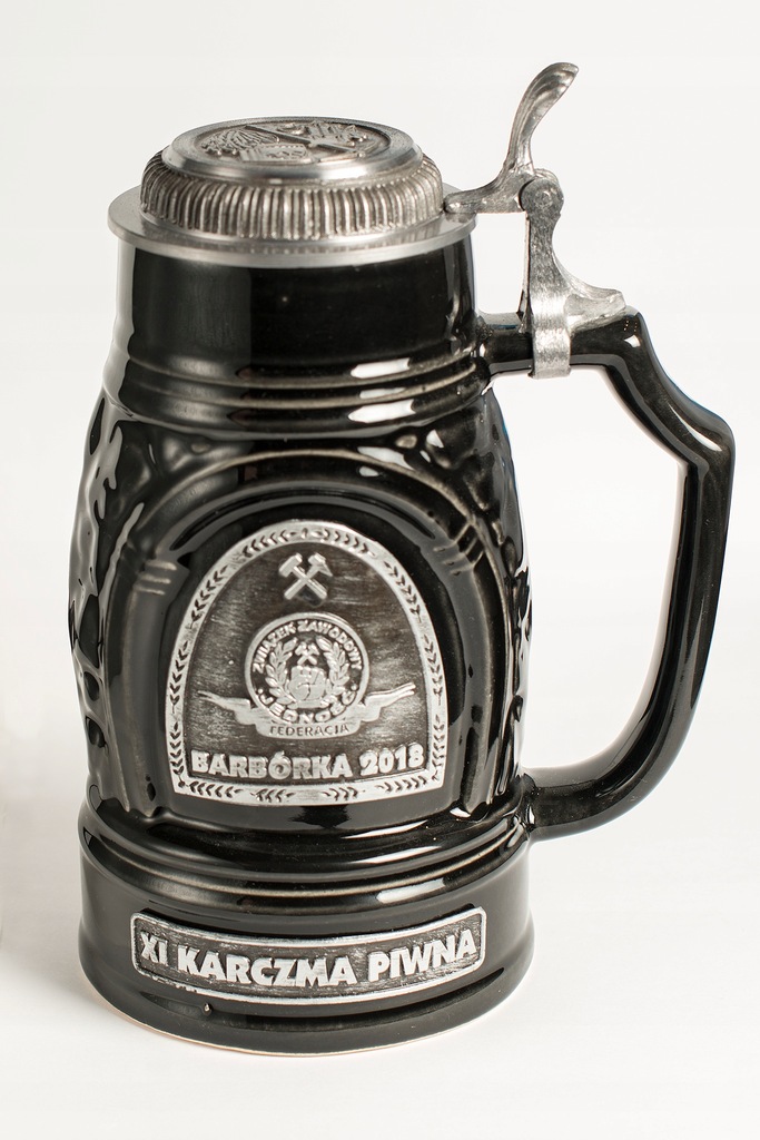 Kufel - Karczma - Gwarki - Barbórka -ceramika-cyna