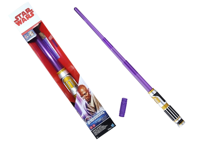 STAR WARS MIECZ ŚWIETLNY HASBRO - MACE WINDU Org.