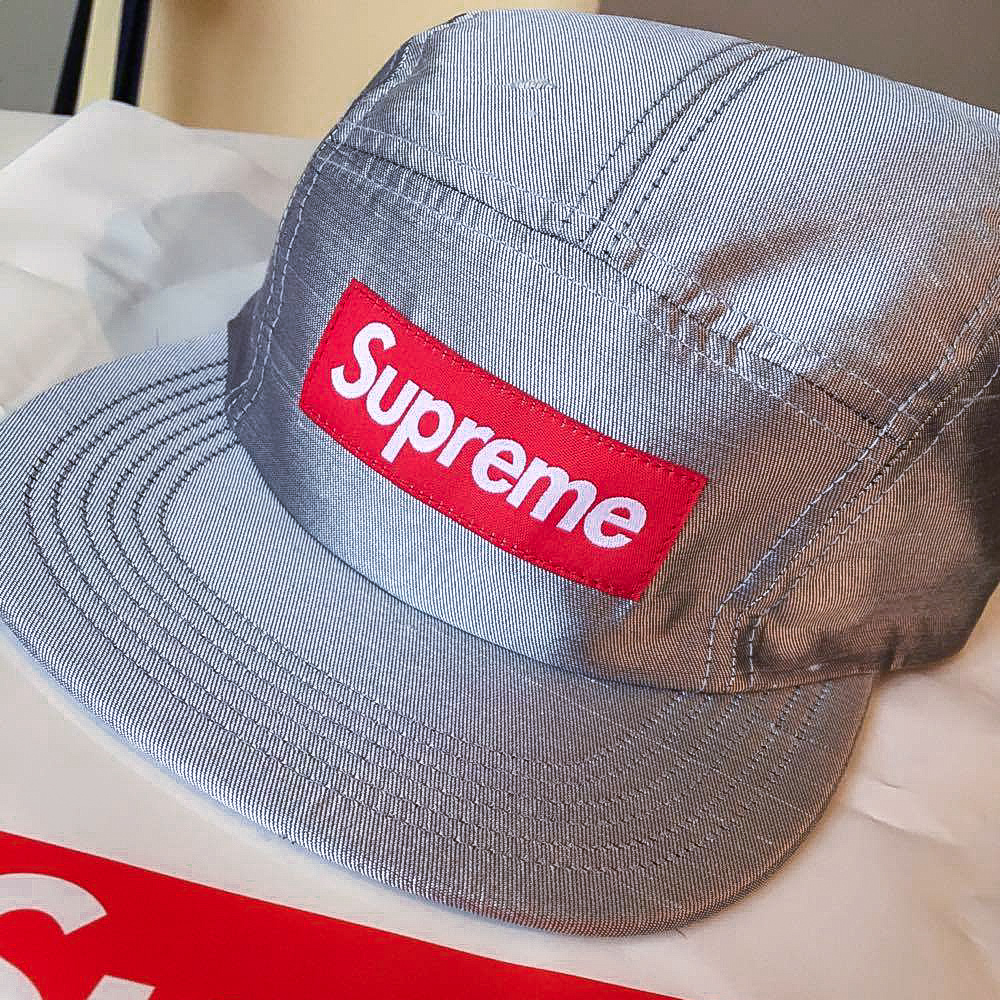 Czapka Supreme - Raw Silk Camp Cap - Silver