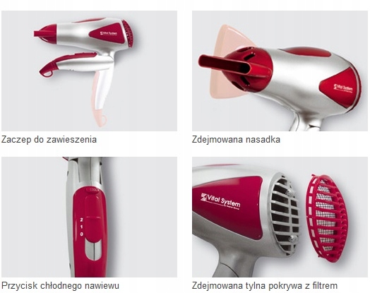 suszarka do włosów jonizująca ZEPTER Vital LG-812