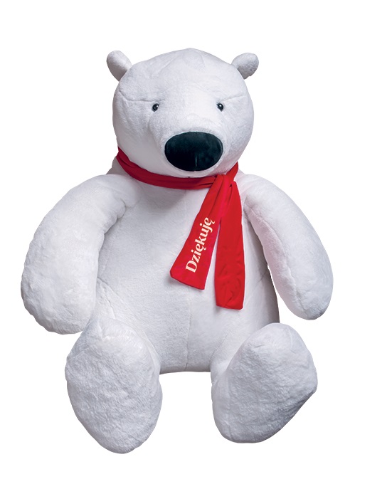 MIŚ pluszowy 90cm pluszak Biały XXL Coca Cola Nowy