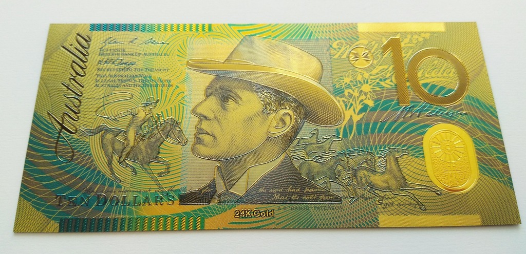AUSTRALIA - 10 dolarów - Au plated kolor